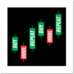 Buy Hodl Repeat Candlestick Chart Posters and Art